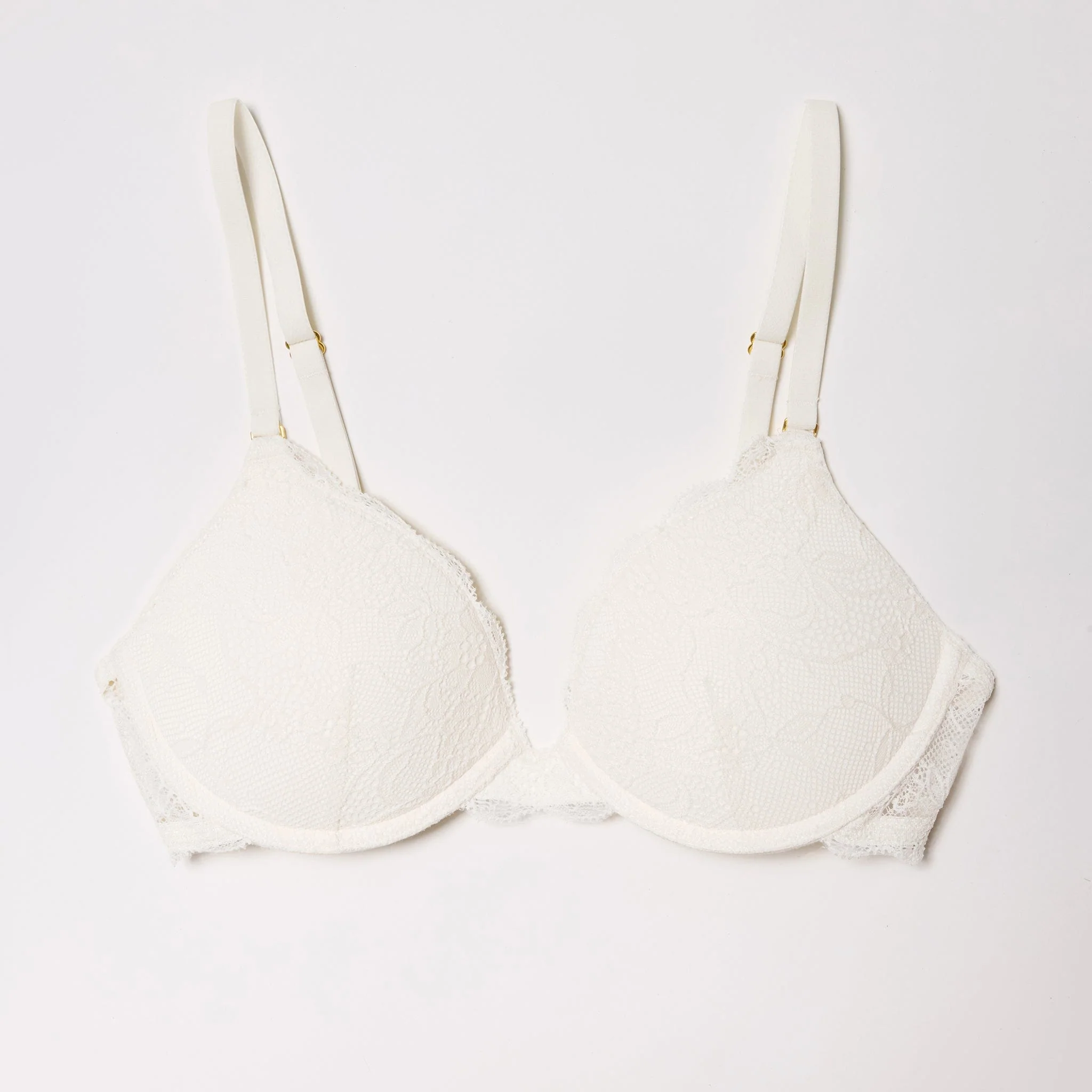 All Over Lace Lift Up Bra Ecru - Image 9