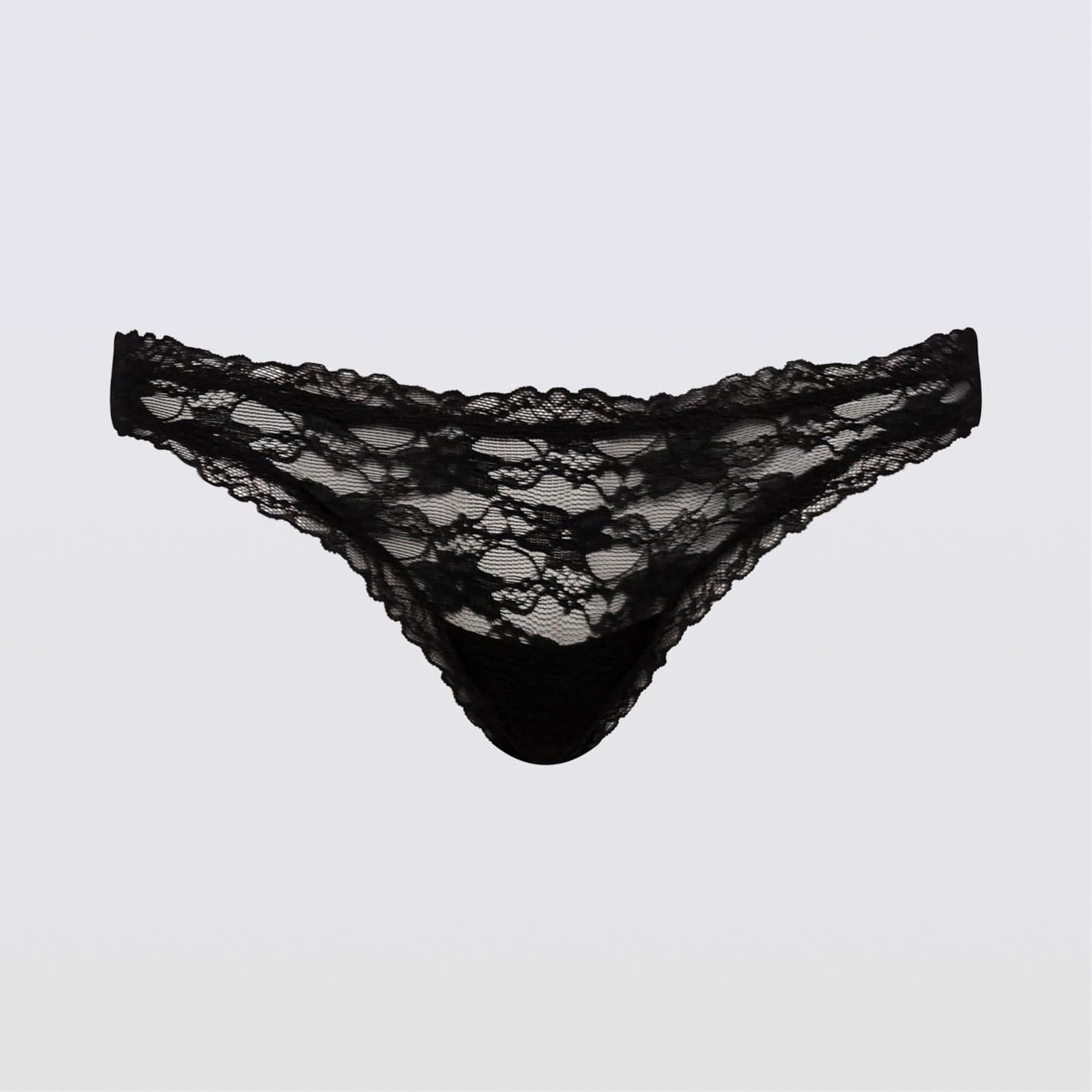 Effortless Lace Thong Black - Image 5