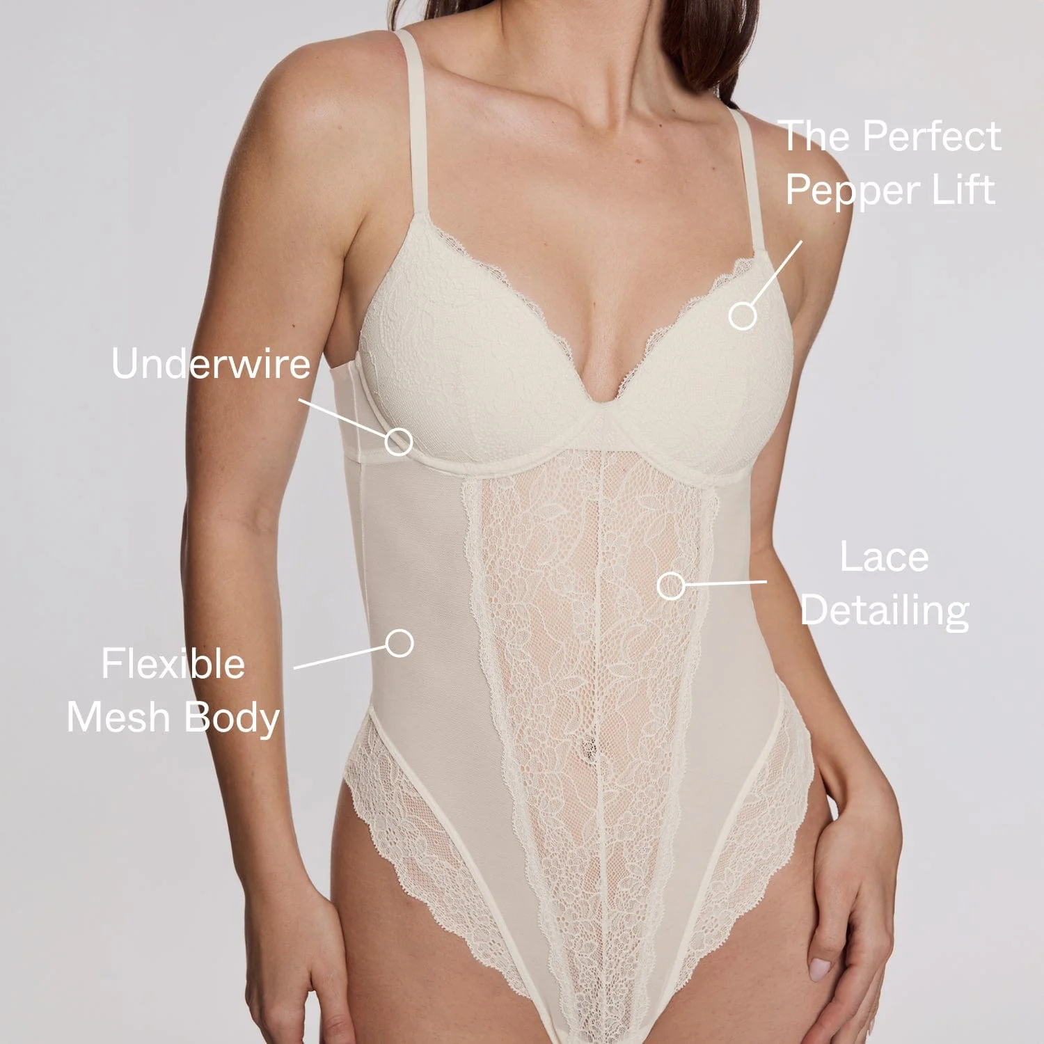 Lace Lift Up Teddy Black - Image 4