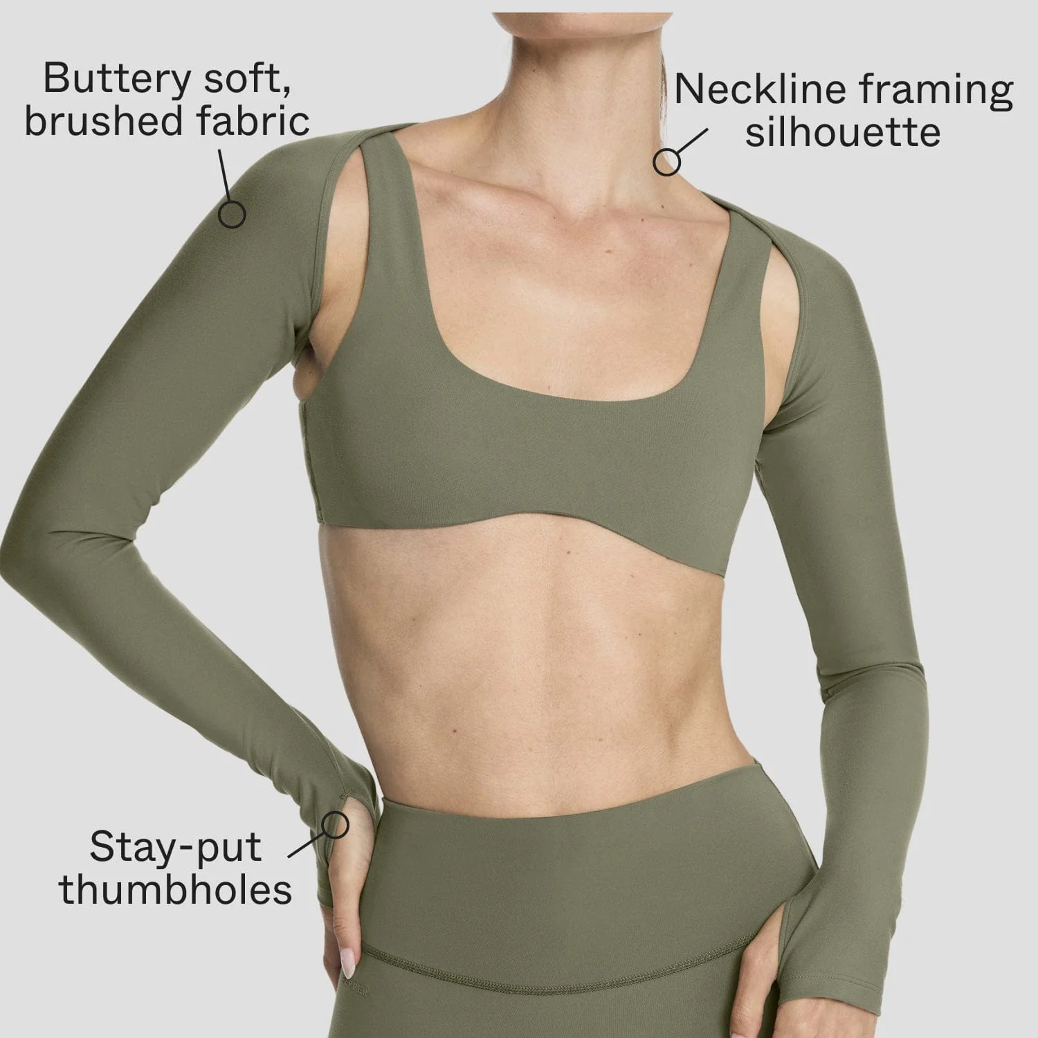 Sculpting Shrug Olive - Image 3