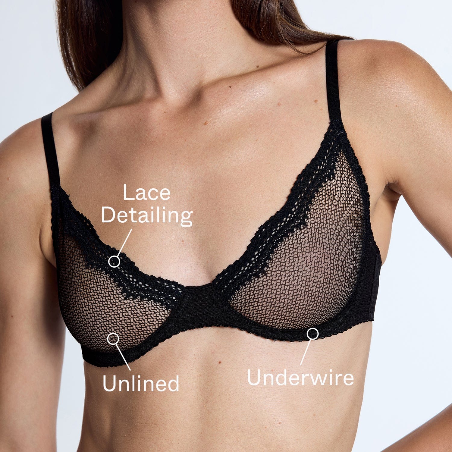 Signature Unlined Demi Bra Black - Image 4