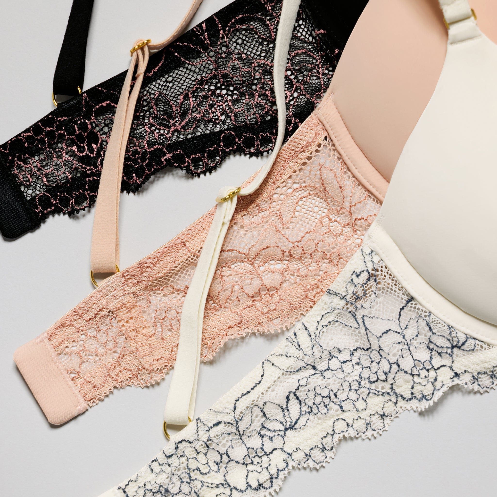 Smooth Lace Lift Up Bra Black Two-Tone - Image 8