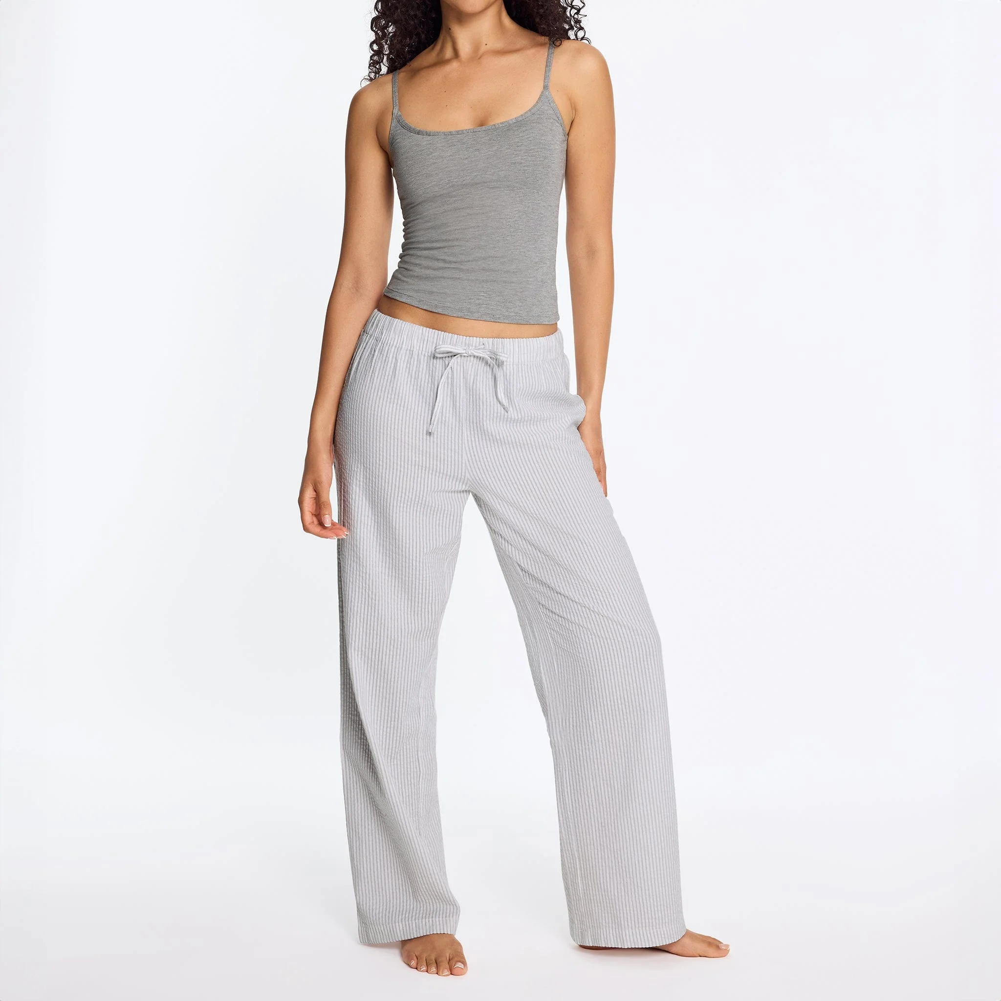 Supima® Cotton Cami Bra Heather Grey - Image 8