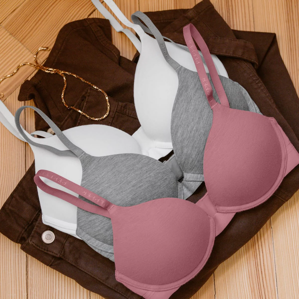 Supima® Cotton Lift Up Bra Lilas - Image 5