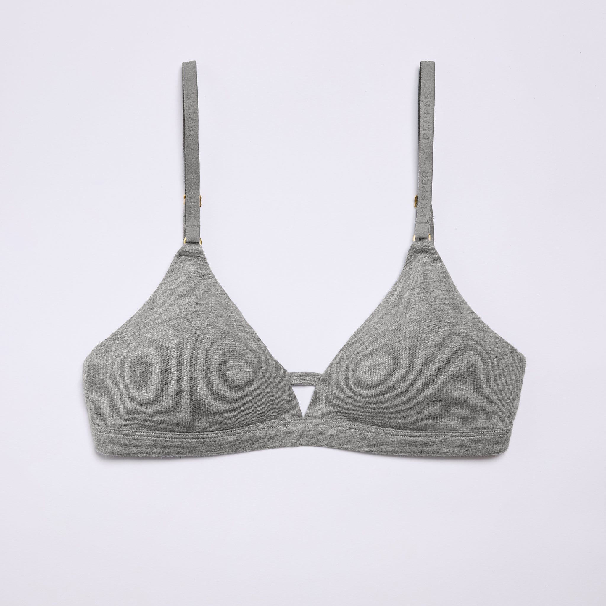 Supima® Cotton Wirefree Bra Heather Grey - Image 5